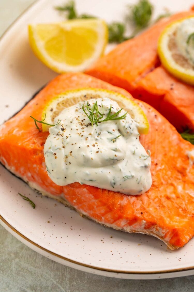 Creamy Dill Sauce for Salmon - Easy Healthy Recipes