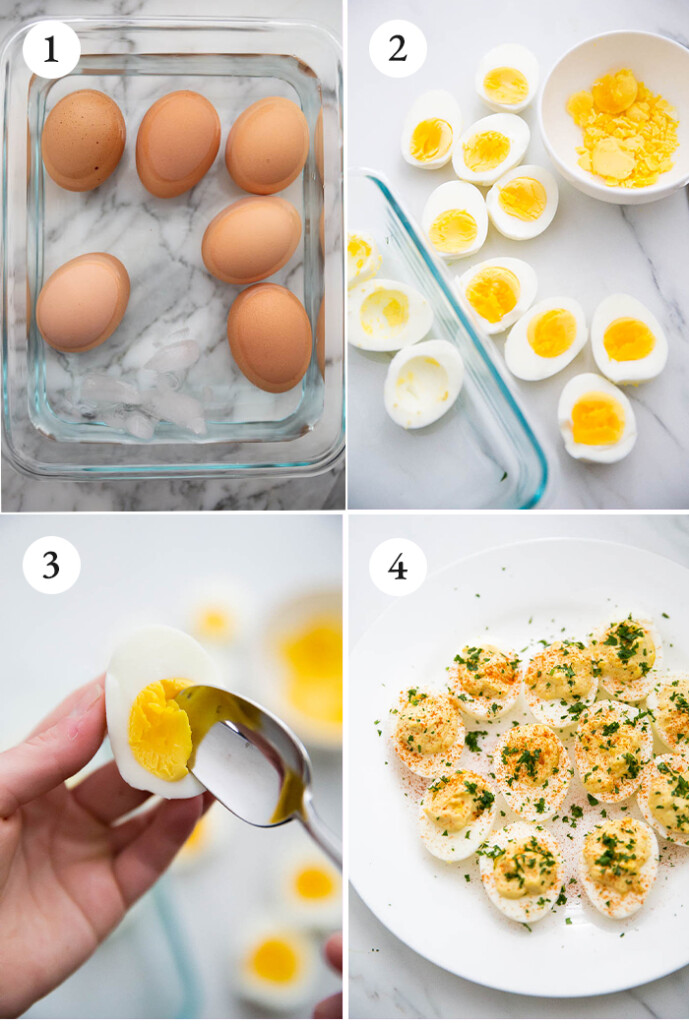 step by step instructions for deviled eggs.