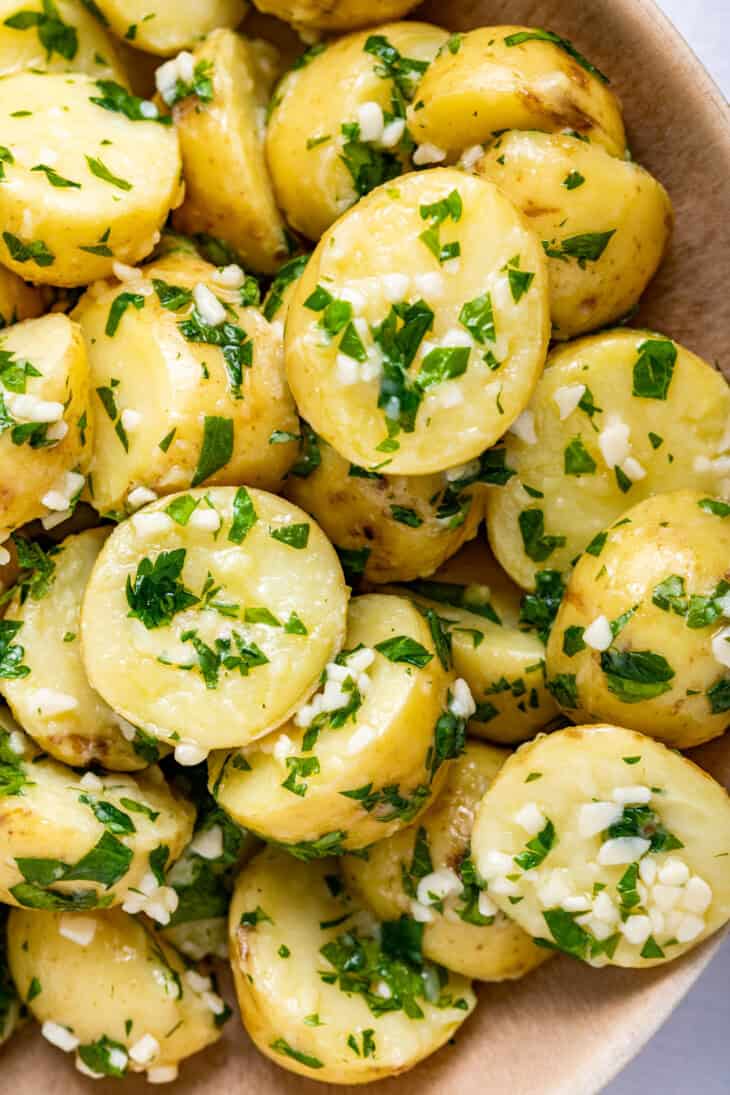 Garlic Butter Parsley Potatoes Easy Healthy Recipes