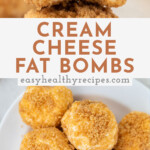 Pinterest graphic for cream cheese fat bombs