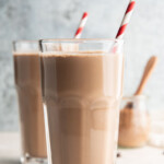 Pinterest graphic for keto chocolate milk