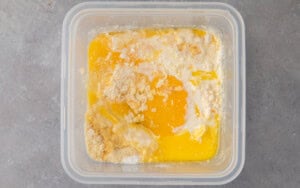 Ingredients for keto bread in a bowl