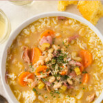 Pinterest Graphic for Smoked Turkey Soup