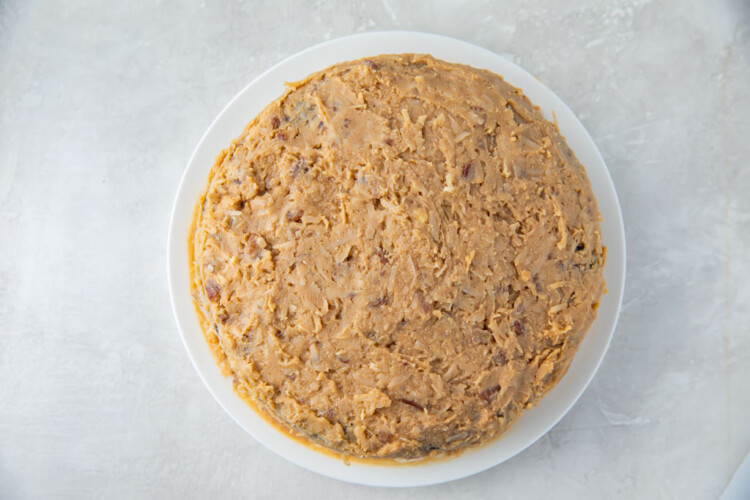 Frosted keto German chocolate cake
