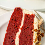 Pinterest graphic for keto red velvet cake