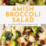 Pinterest graphic for Amish broccoli salad
