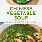 Pinterest graphic for Chinese vegetable soup