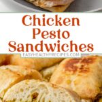 Pinterest graphic for chicken pesto sandwich
