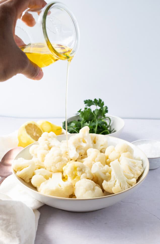 Steamed Cauliflower with Olive Oil and Herbs Easy Healthy Recipes