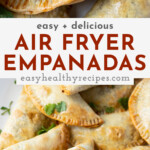 Pin graphic for air fryer empanadas
