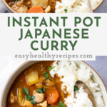 Pin graphic for Japanese Curry Instant Pot