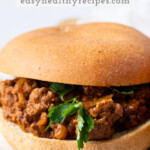 Pin graphic for keto sloppy Joes