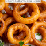 Pin graphic for gluten free onion rings