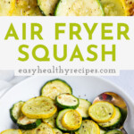 Pin graphic for air fryer squash