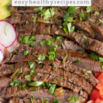 Pin graphic for Instant Pot carne asada