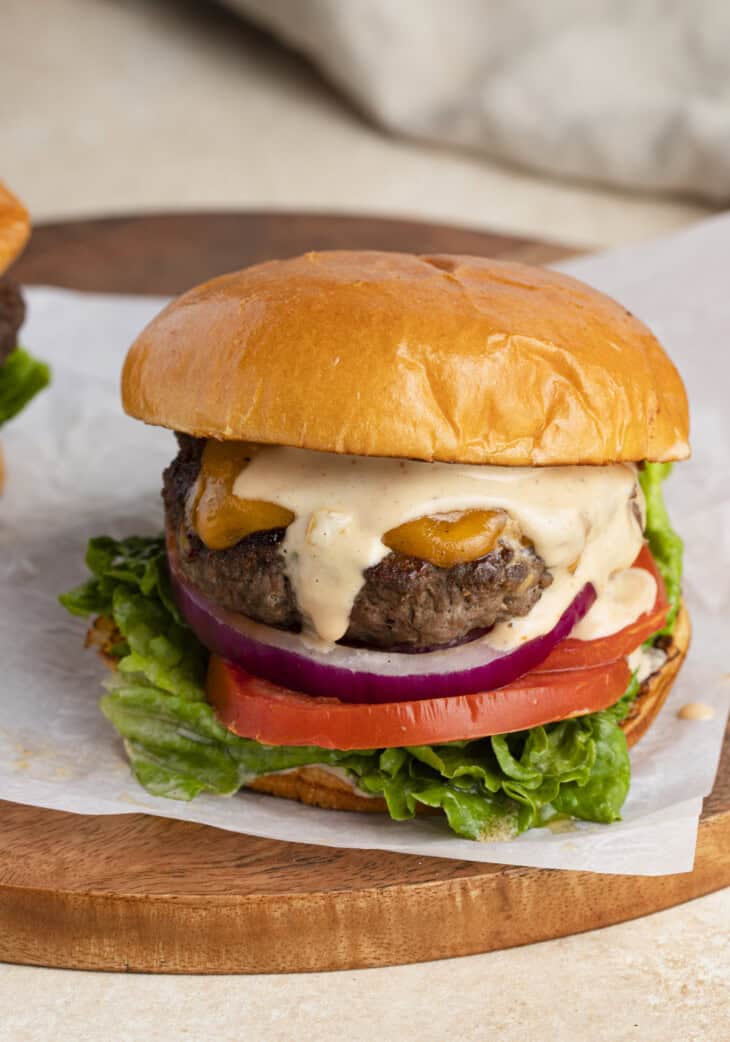Buffalo Burger with an Easy Burger Sauce - Easy Healthy Recipes