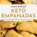 Pin graphic for keto empanadas