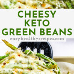 Pin graphic for keto green beans