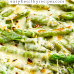 Pin graphic for keto green beans