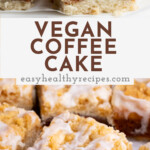 Pin graphic for vegan coffee cake
