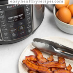 Pin graphic for Instant Pot bacon