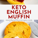 Pin graphic for keto English muffin