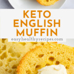 Pin graphic for keto English muffin