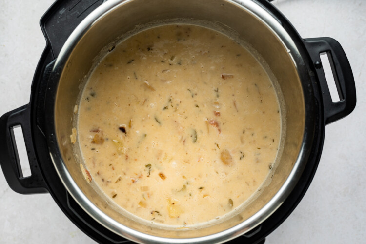 instant pot clam chowder step 4