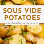 Pin graphic for sous vide potatoes