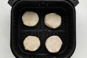 air fryer frozen biscuits step 1
