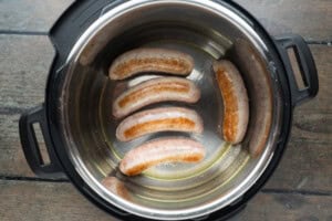 instant pot italian sausage step 1