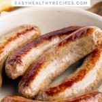 Pin graphic for Instant Pot brats.