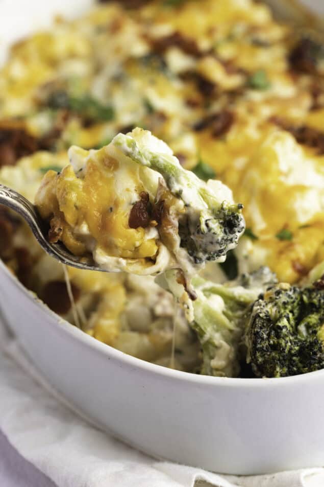 Keto Broccoli Cauliflower Casserole Easy Healthy Recipes