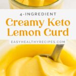 Pin graphic for keto lemon curd.
