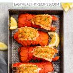 Pin graphic for Instant Pot lobster tails.