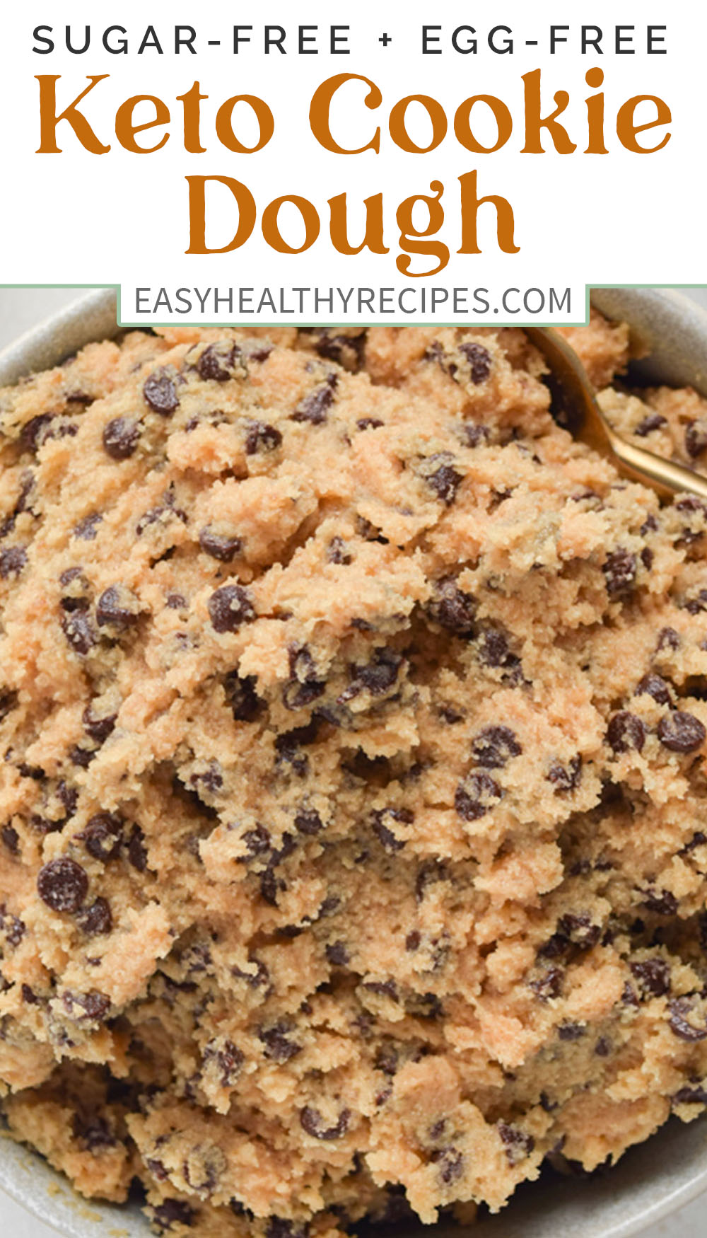 Pin graphic for keto cookie dough.