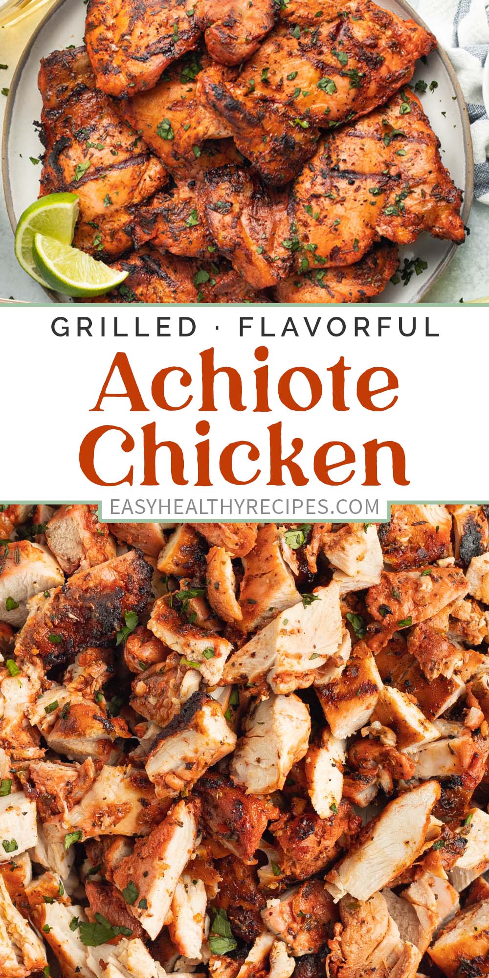 Pin graphic for achiote chicken.